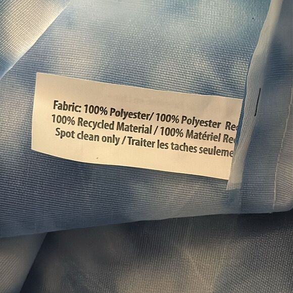 Athleta Girl‎ Tie-Dye Drawstring Backpack Neon Yellow Gym Bag Blue White - Picture 8 of 9